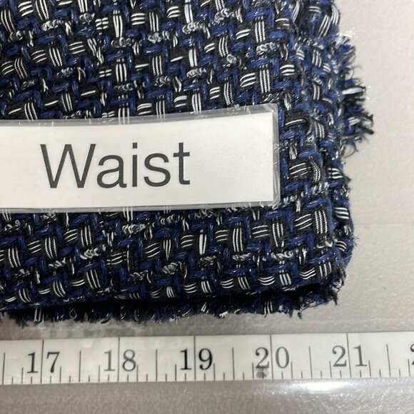 Ann Taylor Petite Jacket Coat Open Front Fringe Blue Gray Size Large Petite LP - Picture 14 of 17